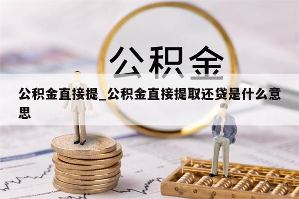 公积金直接提_公积金直接提取还贷是什么意思